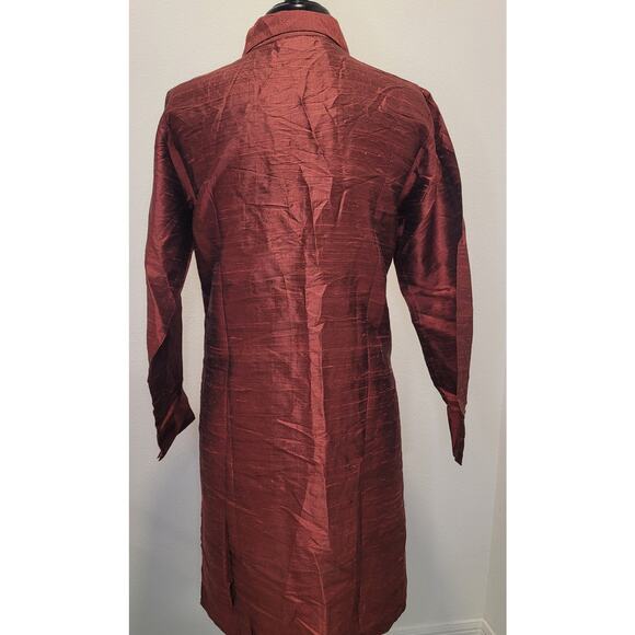 NWT Red Chinese-Style Silk Jacket/Blouse – Frog Toggle Buttons – 100% Silk M - Picture 4 of 11